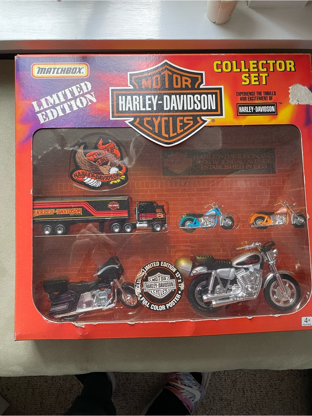 Match Collector Set Harley-Davidson Toy Bikes & Transport - Red, Black, Silver